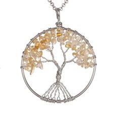 Citrine Tree Of Life Necklace