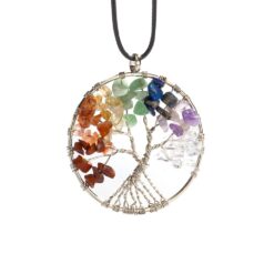 7 Chakra Tree Of Life Pendant Necklace