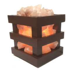 Himalayan Salt Wooden Box Lamp